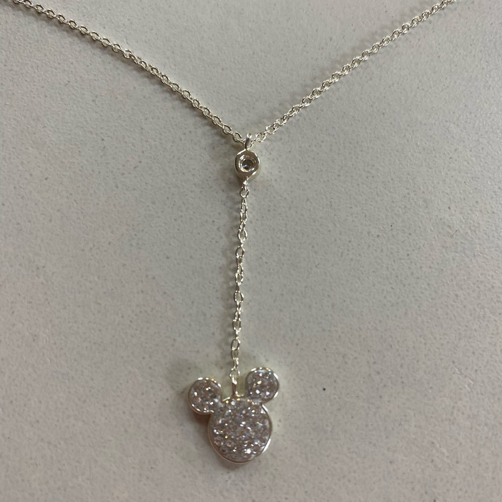 Mickey Mouse Drop Diamond Necklace